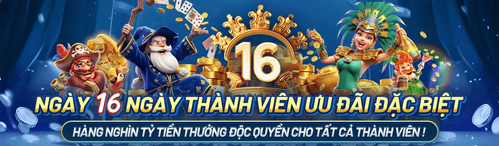Ngày hội thành viên 16 hàng tháng truy cập trang 36win bet nhận khuyến mãi